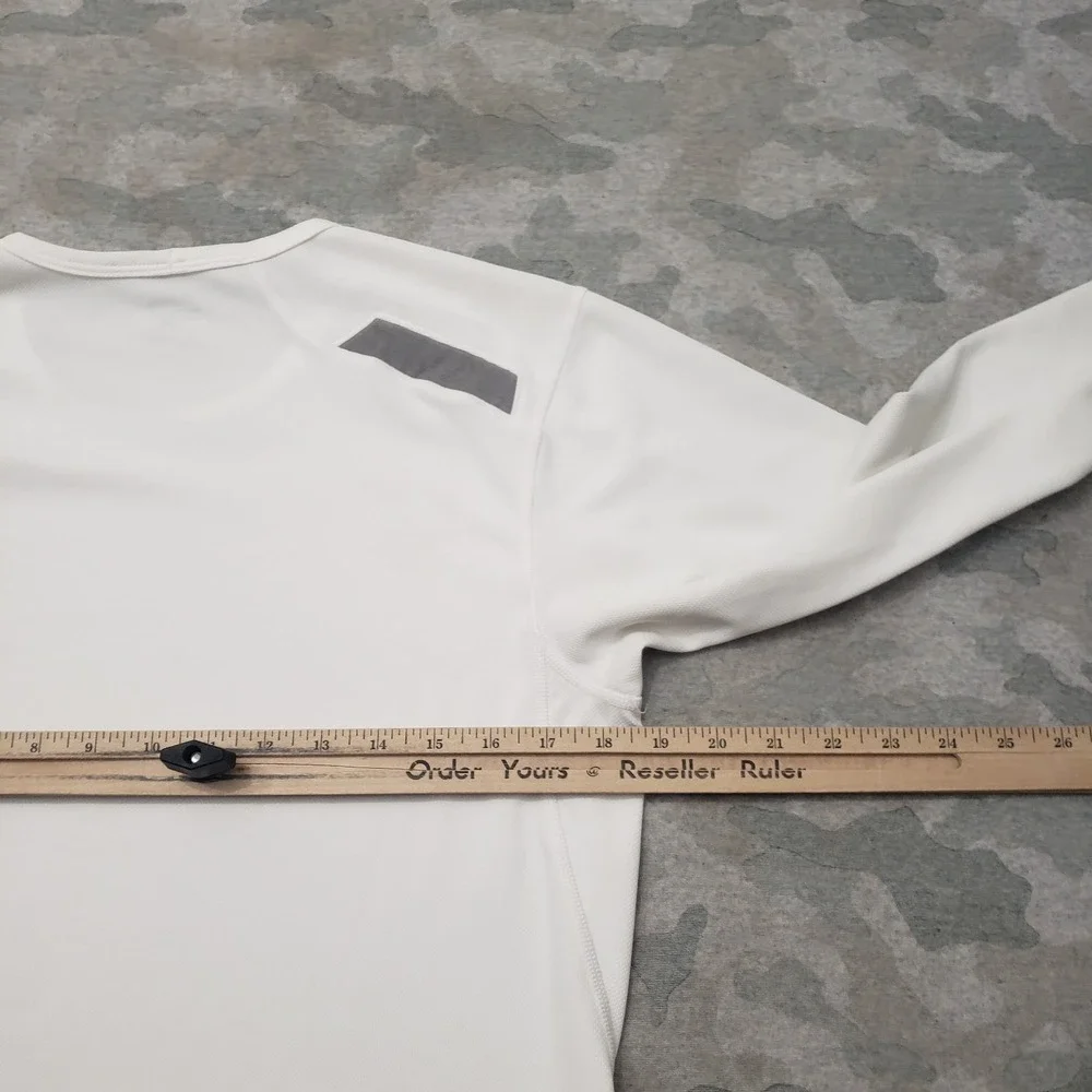 Nike Shirt Mens Small White Pullover Long Sleeve Athletic Fitness Gym